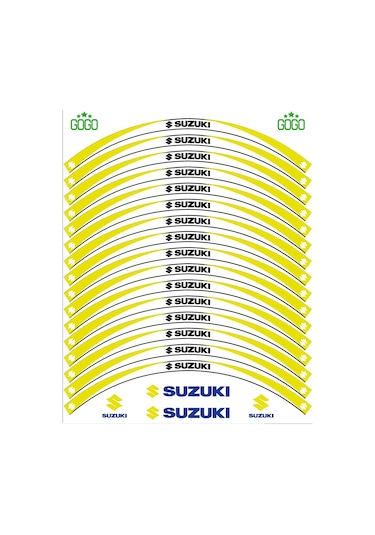 Suzuki Sarı Beyaz Reflektörlü Jant Şeridi