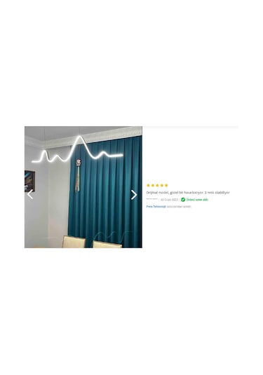 Sarkıt 3 Renk Işık Led Avize 110 cm - Worm