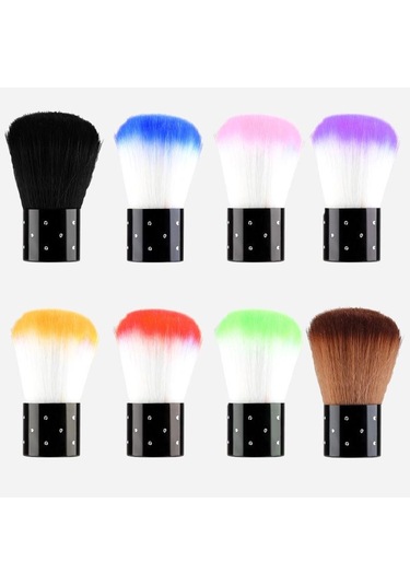 Mor Yumuşak Saç Nail Art Temizleme Fırçası Toz Fırçası Tırnak Pudra Fırçası Manikür Aracı