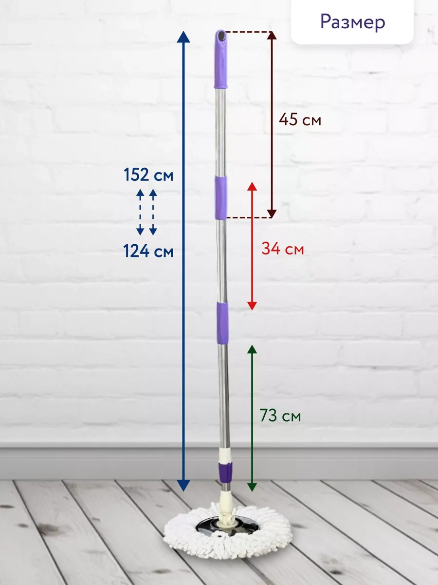 White Cube Klasik Çukurlu, Ters Döndürme Özellikli, Kablolu Dairesel Yer Temizleme Bezi 256093425