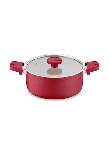 Jumbo Swiss Crystal Red 7 Parça Tencere Seti Kırmızı