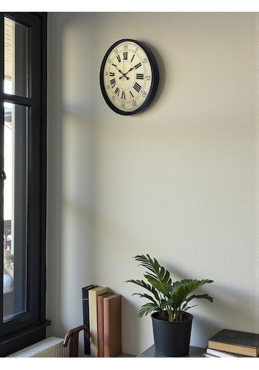 Zentime 36 Cm Siyah Dekoratif Duvar Saati çok Renkli