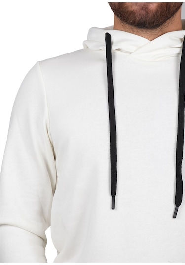 MANTA 5239 Kapşonlu Sweatshirt-25673 - Ekru