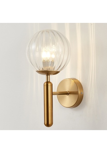 Yuvarlak Cam Led Duvar Işığı For 5w White Light Diğer Siyah Altın