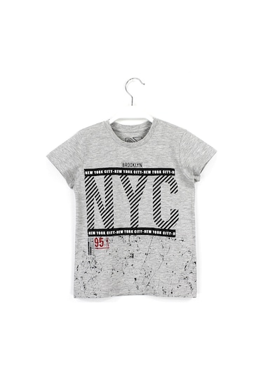 Nyc Brooklyn Baskılı Erkek Çocuk Tişörtü 6 7 8 9 10 11 14 15 Yaş