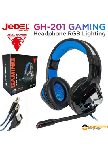 Jedel GH-201 Rgb Işıklı Gaming Aux Kablolu Kulaklık