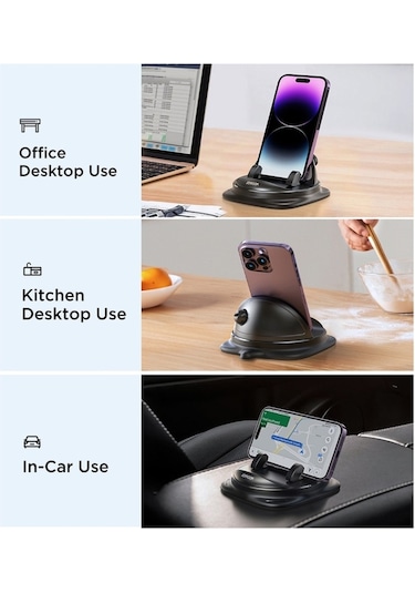 Sones Joyroom Jr-zs354 360 Derece Dönebilen Kontrol Paneli Araç Telefonu Tutucu Siyah