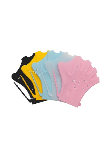 Xindoker Sıvı Direnç Egzersizi İçin Su Sporları Eldiveni, Serbest Hareket, Yorumu Azaltır - Siyah Silikon Siyah