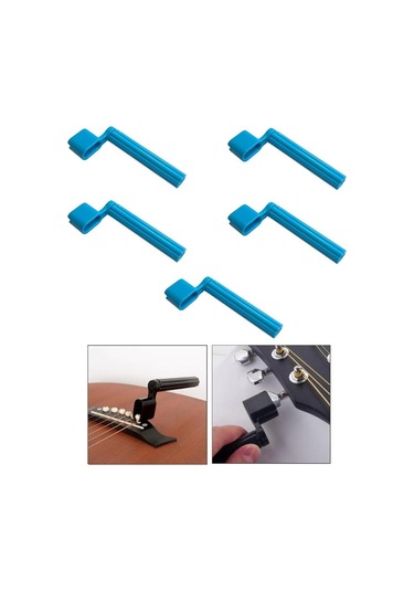 Midex W11-bl-5x Gitar Tel Sarıcı Gitar Burgu Çevirici Mavi 5 Adet