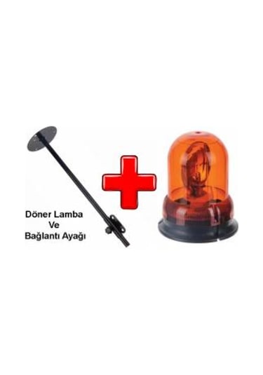 Döner (Tepe) Lamba 12V + Asansörlü Döner Lamba Ayağı Set (542052644)