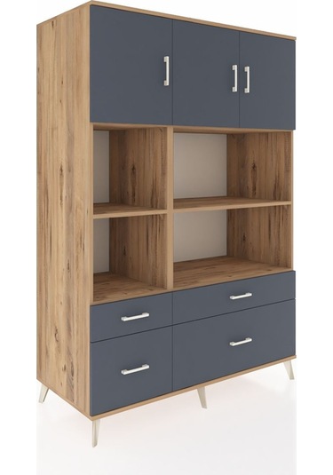 Kronos Dolap 8 Raflı 4 Çekmeceli 3 Kapaklı 132x59x195 Çam-antrasit/antrasit Antrasıt/antrasıt Kronos Dolap 8 Raflı 4 Çekmeceli 3 Kapaklı 132x59x195 Çam-antrasit/antrasit Antrasıt/antrasıt