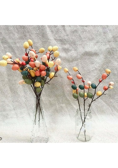 Yunboo 8 Adet Yumurta Süsleme Dalı - Dıy Paskalya Ev Dekorasyonu, Aile Salonu Ve Alışveriş Merkezi İçin Stili Ş Tasarım