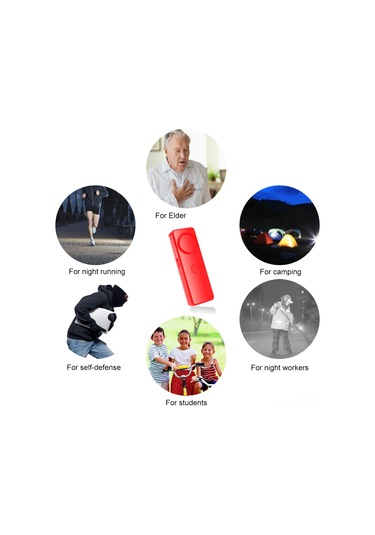 Singree 120db Yüksek Sesli Kişisel Güvenlik Alarmı, Taşınabilir El Kayışı Ve Mini Led Fener Özellikli