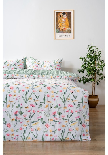 Botanical Çift Kişilik Nevresim Takımı Pamuklu Renkli