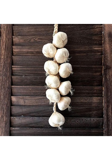 Yapay Soğan Salkımı Süs Sahte Beyaz Soğan Yapay Meyve Sebze