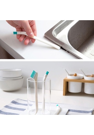 1 Fun Lıve 2 Adet Temizleme Dar Fırça Uzun Saplı Taşınabilir Bebek Süt Şişesi Temizleme Fırçası