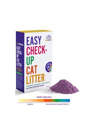 Metapet Renk Değiştiren Akıllı Kokusuz Doğal Topaklaşan Bentonit Kedi Kumu 1 KG