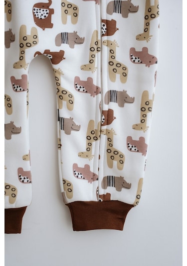 Lilabio Kız Erkek Çocuk %100 Pamuk 1.5 Tog Desenli Uyku Tulumu Animal Çok Renkli