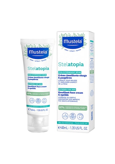 Mustela Stelatopia Emollient Face Cream Yüz Kremi 40 ml - YENİ AMBALAJ