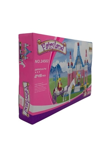 Asya Oyuncak Fairyland  Şato ve Arabalı At 245 Parça Yapım S