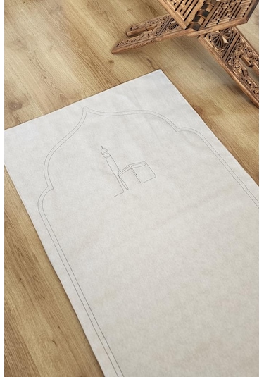 Seccade Naturel Düz Ham Keten Yumuşak Iç Dolgulu 70x115 Sade Ç3