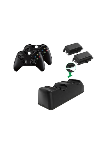 Dobe Led Xbox One X/One S/Elite 1200Mah Joystick Pil Stand