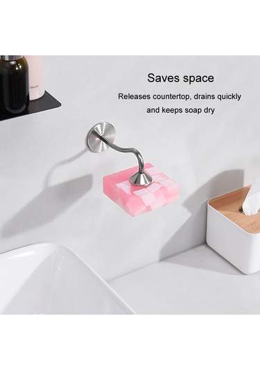 Sones Banyo Paslanmaz Çelik Manyetik Sabunluk Duvara Monte Deliksiz Sabun Askısı