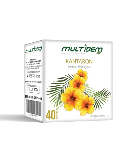 Multidem Kantaron Karışık Bitki Çayı 40'lı