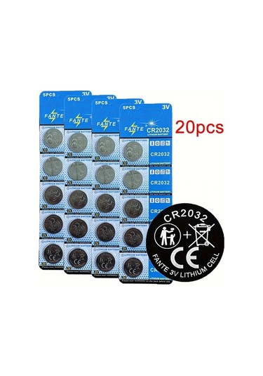 Globalbloom Cr2032 20li Pil 210mah 3v Anahtar Kumanda Saat Cihazlar İçin