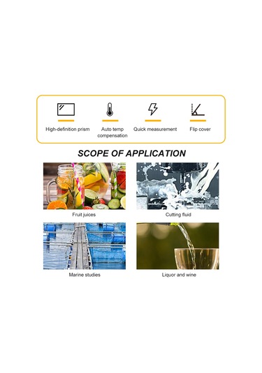 Springsun Jy009 El Tipi Refraktometre - 0-22 Bé, 0-25%alkol, 0-40 Brix 3'ü Bir Arada Şarap Ölçüm Aleti Alüminyum, Siyah