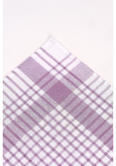 Pamuklu Lila Renkli Pöti Kareli 4'lü Kurulama Bezi, Beslenme Örtüsü, Servis Peçetesi