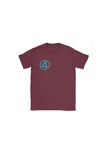 Mınıso Fantastik Dört Çizgi Roman Erkek Kısa Kollu Pamuklu T-shirtfuşya Fuşya