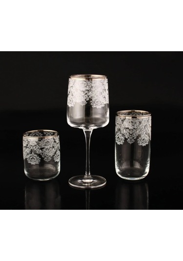 Sofra Takımı Tk.ebtr Helena Platin Dekor 112-805-229 18 Parça 6 Kişilik Gümüş