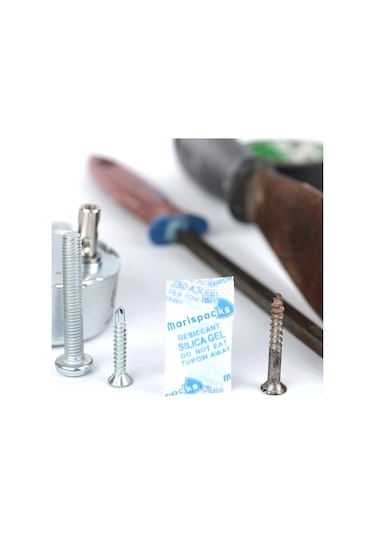 Marispacks 5 G X 100 Adet Silikajel Nem Alıcı Paket Nonwoven, Aluminyum Doypack Ambalajda