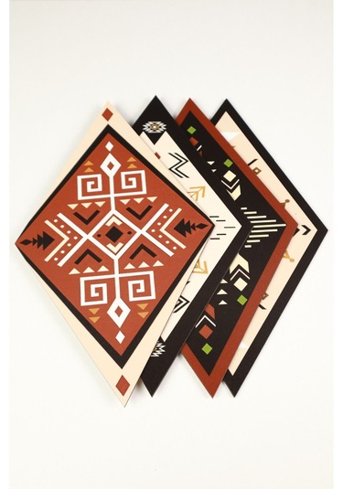 Dekorize Mdf 4 Parça 3 Mm Çerçeve Görünümlü Bohem Tablo 16283 28 X 4