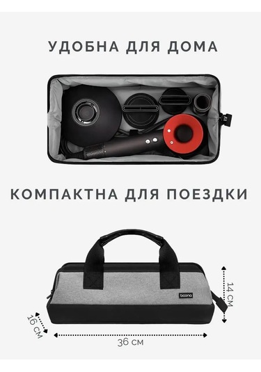 New Alfa Accessorıes Dyson Saç Kurutma / Şekillendirici / Düzleştirici İçin Çanta Kılıfı 160796012 Gri