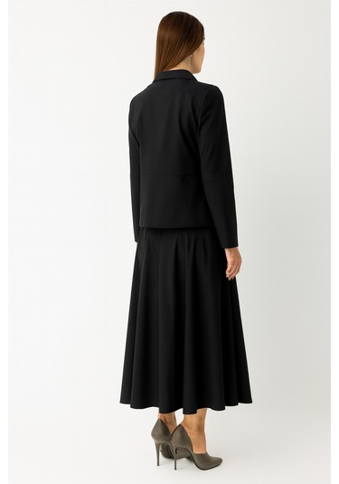 Ceket Etek Takım Siyah Siyah