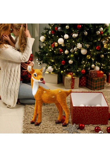 Pazly Yılbaşı Tatil Süsü Suntek Geyik Dekoru Dekorasyonları 10cmx4.5cmx12.5cm Jj