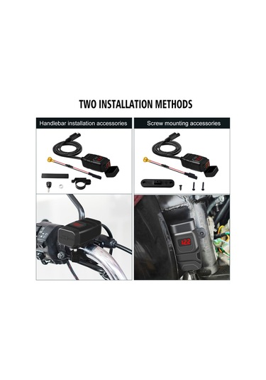 Shineyee Kare Şekilli Çift Usb Hızlı Şarj Cihazı + Voltmetre, Kırmızı Ekran, 6-30v İzlenebilir Voltaj Aralığı