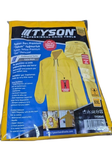 Tyson Premıum Takım Yağmurluk Sarı Xxl 50 Adet