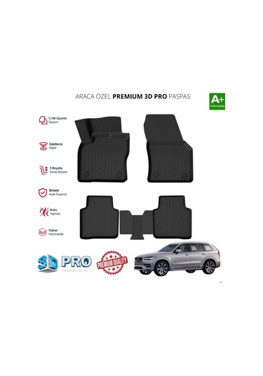 Volvo Xc90 Plug İn Araca Özel 3d Paspas 2024 2025 2026 2027