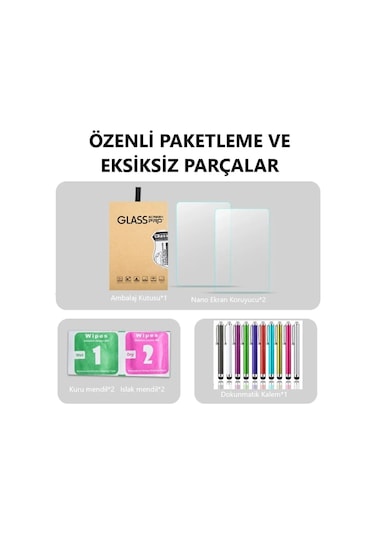 Samsung Galaxy Tab S9 Uyumlu  11" İçin Nano Ekran Koruyucu 9h Esnek 2 Adet