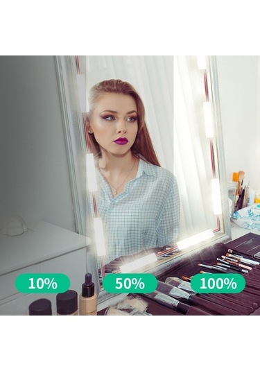 Besthome1 16 Led Dokunmatik Ayna Işığı - Parlaklık Ayarlı, Usb Beslemeli, Banyo/ev Dekorasyonu, Göz Koruyucu Soft Işık, Kolay K Beyaz