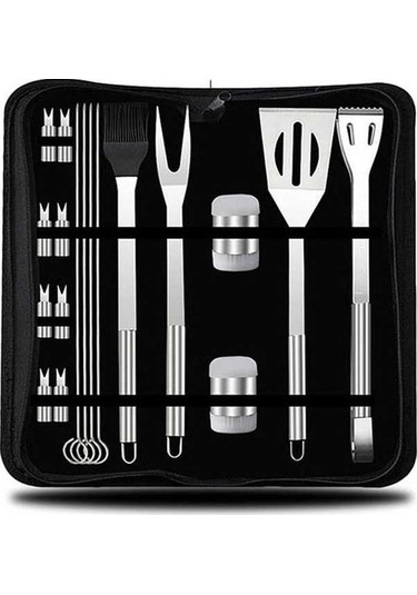 Wondernest 18'li Açık Sofra Seti Kamp Barbekü Piknik Alet Seti Çok Renkli Çok Renkli
