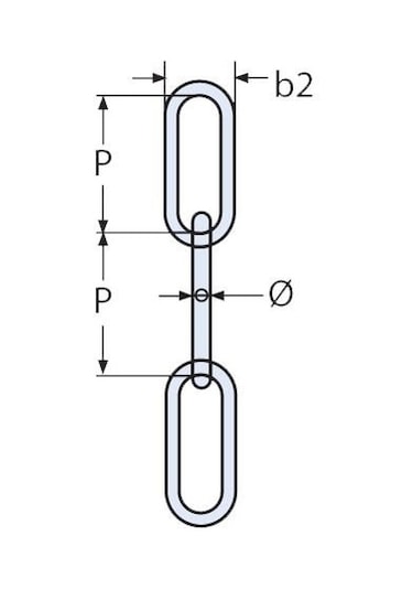 4 MM Paslanmaz Uzun Bakla Zincir Din763