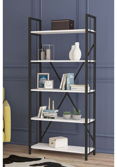 Wood House - Eftelya Kitaplık Beyaz