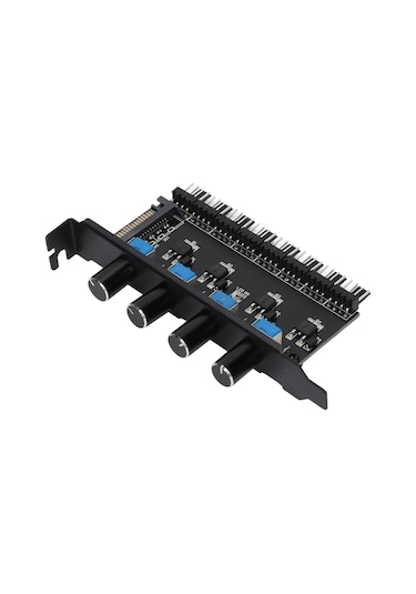 Kangvka Pcı Konumlu 8 Kanal Fan Kontrolcü, 4 Manuel Düğme İle Hız Regülasyonu, Sata Arayüzlü Bilgisayar Soğutma Sistemi Cpu, Kasa, Hdd, Vga Fanları İçin