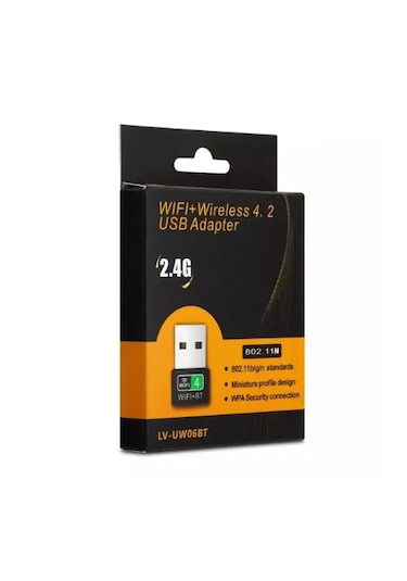 Pix-Link LV-UW06BT USB Bluetooth 4.2 + Wİ-Fİ802.11N Wireless Adaptör Dongle