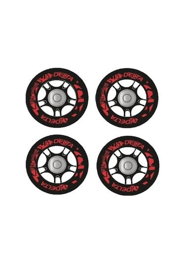 Delta 72 Mm Silikonlu Rulmanlı 4 Adet Paten Tekerleği Seti Çok Renkli