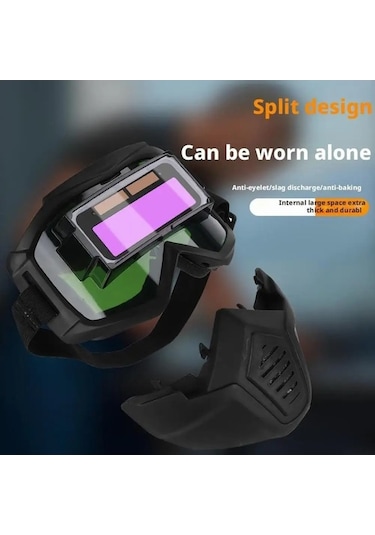Flybuy Ayrılabilir Kaynakçı Maskesi Otomatik Kararan Gözlük Koruyucu Ekipman A